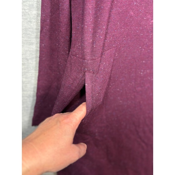 Pure J Jill Tranquility Fleece Dress M Tall Mock Neck Long Sleeve Comfort Casual - Picture 2 of 5